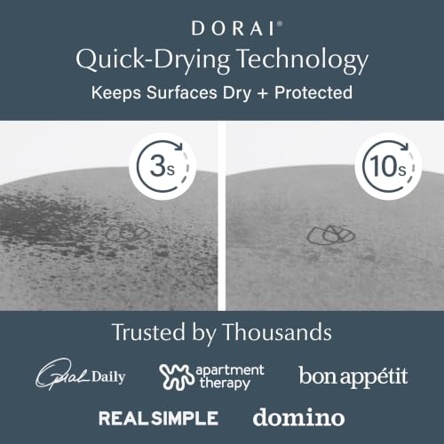 Dorai Home Stone Plant Pots Saucer Set 11.8" - Diatomite Water-Absorbing Trays for Indoor Plants, Ideal for Shelves & Floors | Pack of 2 Large