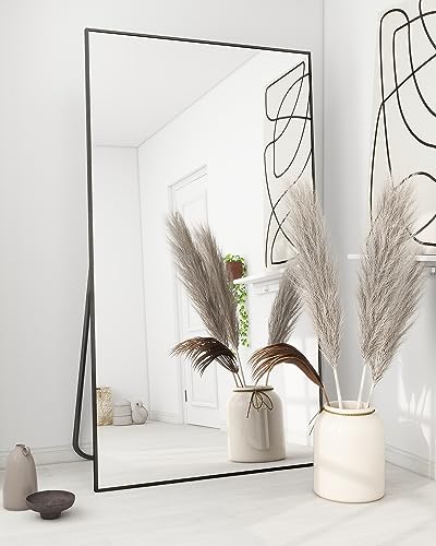 Koonmi 76"x34" Floor Mirror Full Length, Large Black Mirror - color: Black, size: 76"L x 34"W