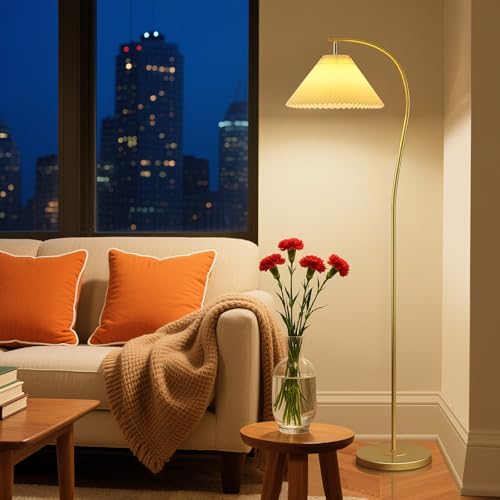Gold Modern Floor lamp for Living Room, Bedroom, and Library