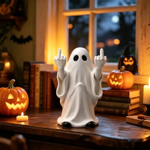 Halloween Finger Ghost Figurine Scary Ghost Resin Statues 1 Pcs - color: Styl 19
