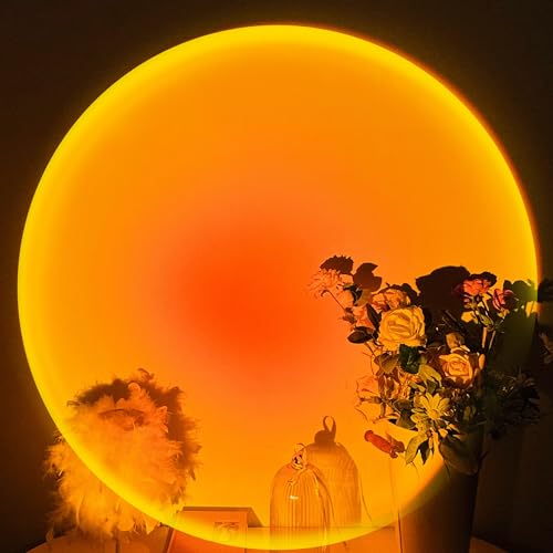 Tsrarey Sunset Lamp Projector,180 Degree Rotation Sun Projection Light - color: Sunset Red