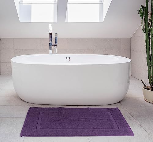 Utopia Towels Cotton Bath Mat, 21x34 in, 2 Pack, Plum - color: Plum, size: 2 Bath Mats