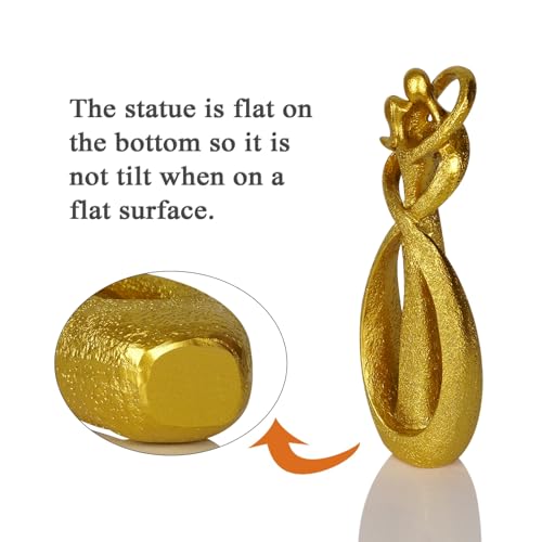 Trycooling Kissing Lovers Statue Abstract Sculpture, Gold, Small - color: Gold, size: Small