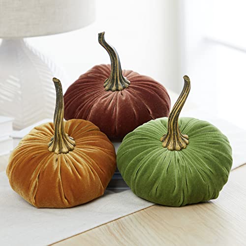 Your Heart's Content Fern 6.25 inch Velvet Pumpkin (Fern) - color: Fern
