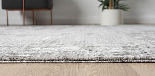 5x7 Gray Modern Abstract Area Rug for Living Room - color: 1001 - Gray, size: 5' x 7' (Rectangular)