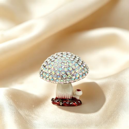 Mushroom Jewelry Trinket Boxes Figurines Home Decor Organizer - color: Mushroom