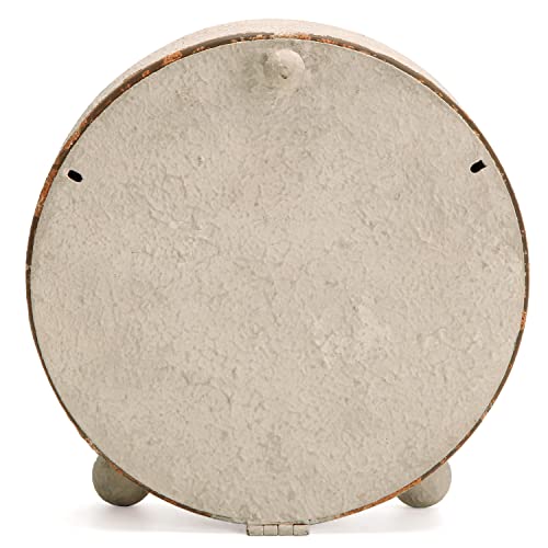 NIKKY HOME Vintage Metal Table Clock, Silent Non-Ticking