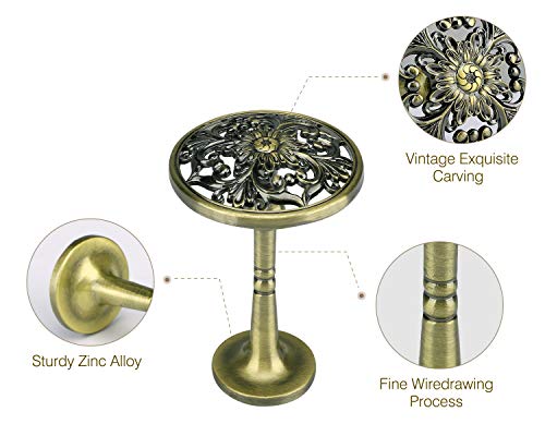 Lewondr Curtain Holdbacks, Set of 2, Bronze - color: Bronze