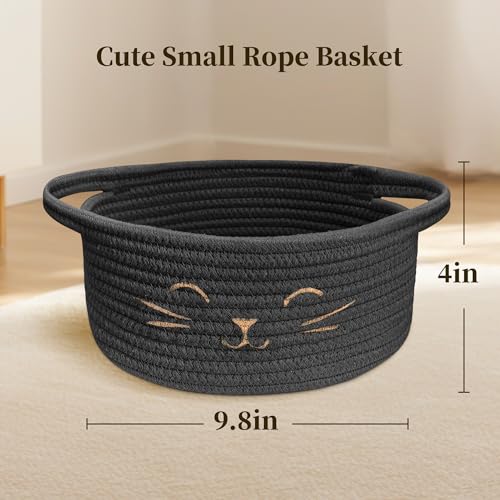 Small Cat Toy Basket, Gift Baskets Empty for Baby Shower,9.8" x 4" - size: 9.8"D x 4"H
