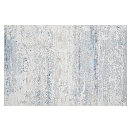 Washable Rugs 4x6 Area Rugs for Living Room,Bedroom,Dining Room,Kids Room - color: Blue-griege-brown-beige-white, size: 4' x 6' (Rectangular)