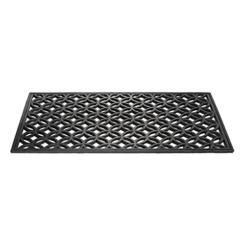 DII High Traffic All-Weather Rubber Doormat, 18x30, Lattice - color: Lattice, size: 1'6" x 2'6" (Rectangular)