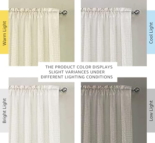 H.VERSAILTEX Heathered Natural - color: Heathered Natural, size: 52"W x 84"L (Pack of 2)