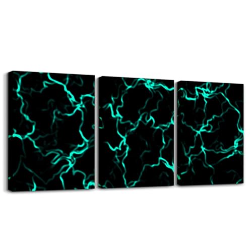 Feelyou Strip Lines Wall Art 12" x 16" x 3 - color: Green