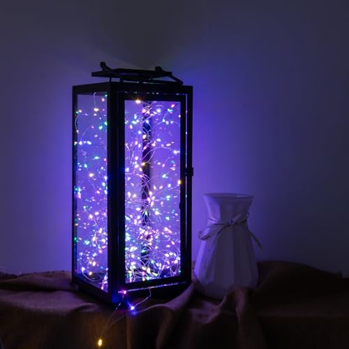 200FT 600LEDs Fairy Lights Plug in,Silver Wire,Multicolor - color: Multicolor, size: 200FT 600Leds
