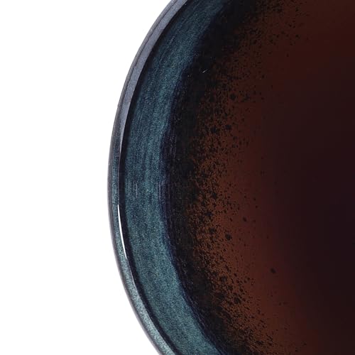 LuxenHome 12" Large Round Ceramic Pots for Plants, Glazed Green Planter