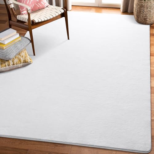 Amearea Modern Washable Runner Rugs, 2x4 Feet White Bedroom Runner Rug - color: White, size: 2' x 4' (Runner)