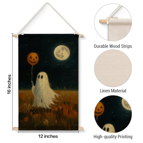 XIPLUM Halloween Ghost Wall Art Decor - color: Halloween-d