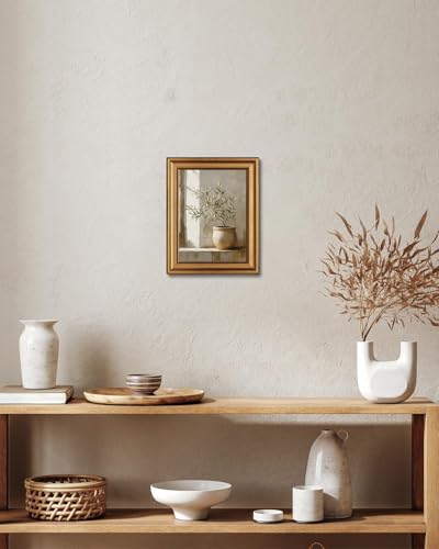 Vintage Gold Framed Olive Tree Wall Art,8x10in - color: Plants, size: 8"x10"