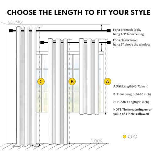 MIULEE Blackout Curtains for Bedroom 2 Panels 40 x 45 Inch Long Black - color: Black, size: 40"W x 45"L (Pack of 2)