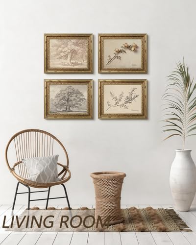 InSimSea Gold Framed Floral Wall Art, Pink Roses Still Life Canvas Print - color: Elegant Rose, size: 16"L x 13"W
