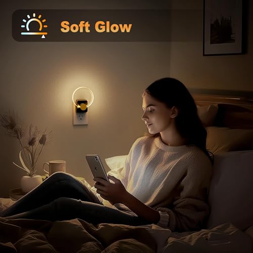 JandCase Night Light, 2 Pack Color Changing Night Lights Plug into Wall - color: RGB (Red, Green, Blue)