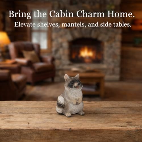 The Bridge Collection Woodland Animal Figurines – Forest Critter (Raccoon) - color: Raccoon