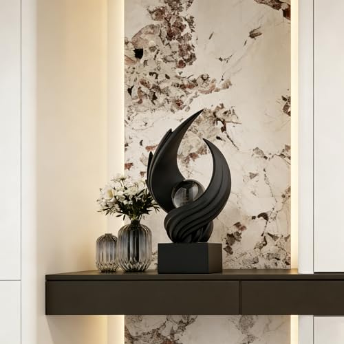 AWNR Modern Sculptures Living Room Shelf Decor Home Décor Accents - color: Black-c