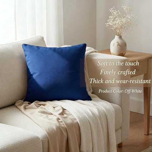 JMGBird Navy Outdoor Pillows Inserts Included Patio Pillows for counh - color: Dark Blue