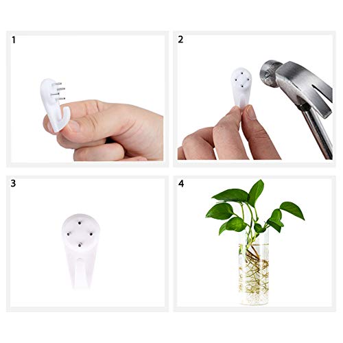 Kingbuy Short Cylinder Wall Planter 4 Pack, Clear Glass Hydroponic Tubes - color: Short Cylinder