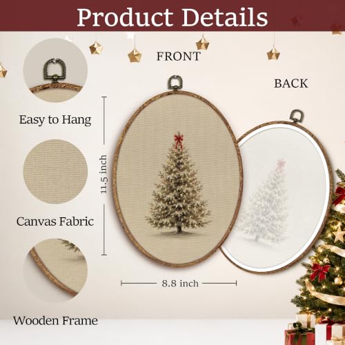 Yorhifa Rustic Christmas Tree Framed Wall Art 8.5x11.5in - color: Rustic