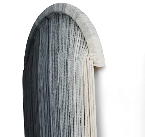 Macrame Wall Hanging Hand Dyed Blue Boho Fiber Art Decor 20" - color: Blue