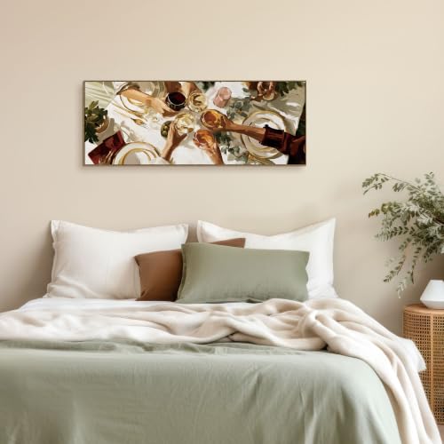 TLESKE Kitchen Home Bar Dining Room Cheers Large Wall Art Decor 15x40 - color: dining