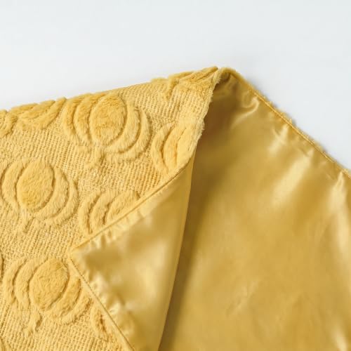 Artoid Mode Ginger Soft Faux Fur Pumpkins Fall Table Runner 13x72 Inch - color: Ginger, size: 13" x 72", Table Runner