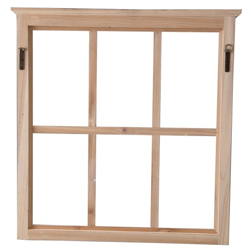 Sintosin Farmhouse Window Frames Wall Decor 29 X 30 Inch, Distressed White - color: White, 29.1" x 30.3"