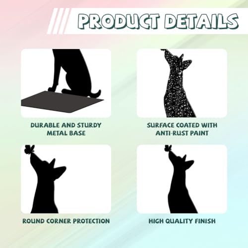 Peacoblue 5.3"x4.3"x7.9" Metal Bookends, Heavy Duty Book Ends for Shelves - style: Cat and Dog