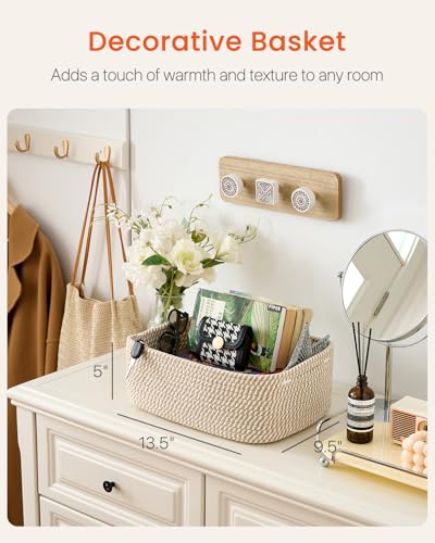KALLAX Small Woven Storage Basket for Organizing, 13.5x9.5x5 inches, 3 Pack - color: Brown, size: 13.5"L x 9.5"W x 5"H