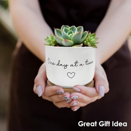 Inspirational Mental Health Gifts Plant Pots Planters - color: Style a -L