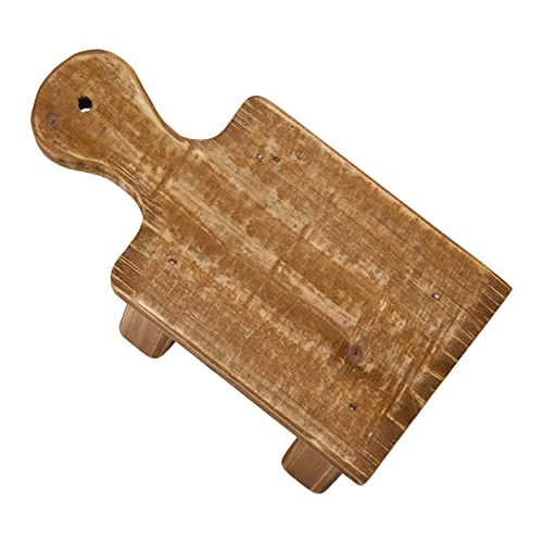 Creative Co-Op Small Wood Pedestal with Handle,Square (Pack of 12) - color: Natural, size: Square (Pack of 12), style: Rectangle