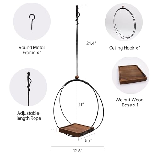 Adnkwolivt Hanging Planters for Indoor Plants - Plant Hanger Outdoor Pack of 2, Metal Plant Hanger Mid Century, Hanging Wall Ceiling Window, Gift for Mom, Plant Lovers, Housewarming - size: 2 Pack