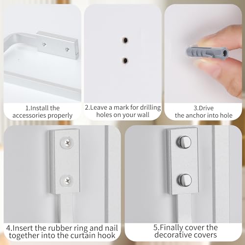 Groleca 2 Pack Curtain Tiebacks, Wall Mounted Curtain Holdbacks, Silver - color: Silver