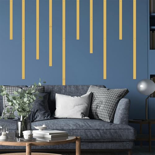 Golden Metal Wall Art Modern Striped Walls Decor Minimalist Line Arts Sign - color: Metal Gold