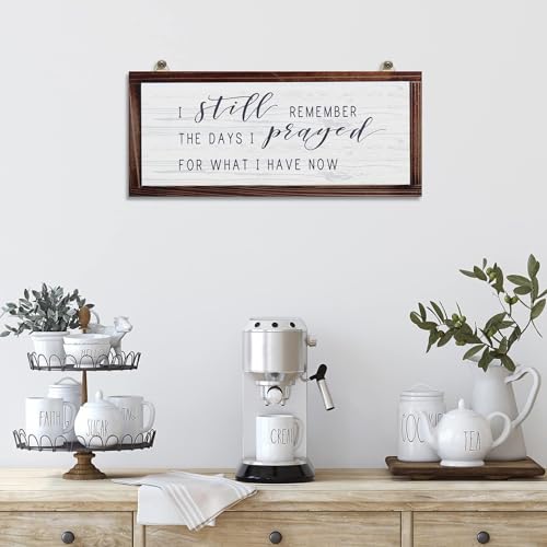 Jetec I Still Remember The Days I Prayed Rustic Wood Sign