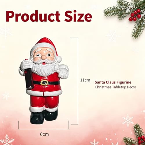 Christmas Resin Figurines Cute Santa Hold Wine Bottle Xmas Statue - color: Xmas Styl 12