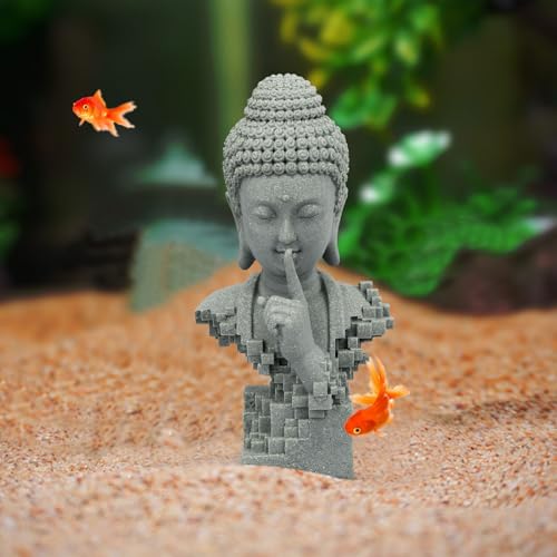 Meditating Buddha Zen Sculpture, Large Resin Desk Statue for Indoor Decor, Zen Meditation Figurine for Home Altar, Yoga Room, Peaceful Space