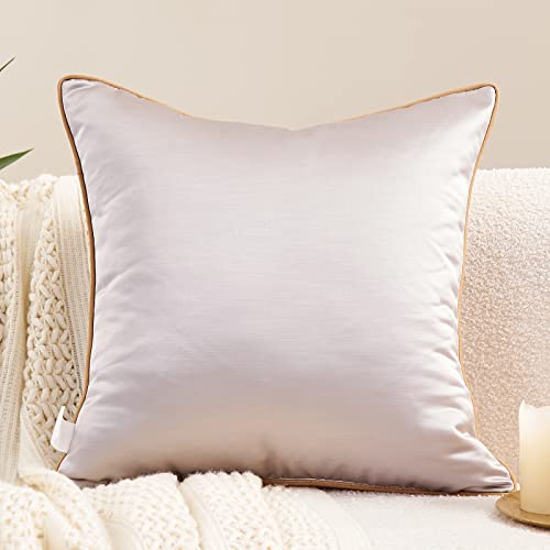 Avigers Throw Pillow Cover 18 x 18 Inch, Silver, Rayon Blend, Hidden Zipper - color: Silver, size: 18" x 18" (Pack of 1)