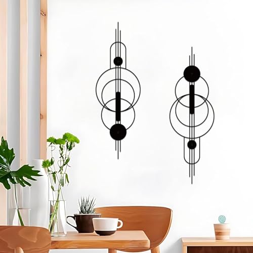 ruelen 2 Pcs Small Metal Abstract Wall Art - color: Geom 80