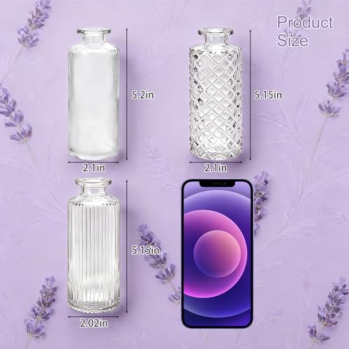 Glass Bud Vases 30 Pack, Small Clear Flower Vases for Centerpieces in Bulk - color: Clear