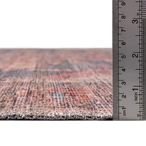 Rugs.com - Nostalgia Rug – 4 Ft Round Antique Beige Washable Rug – Vintage Medallion Design, Easy-Clean for Kitchens and Entryways - size: 4' (Round)