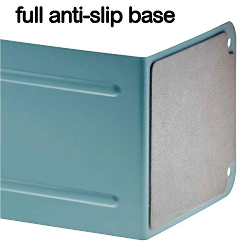 Acrimet Bookends for Shelves, Non-Skid Book Holder, Heavy Duty Book Stopper, Steel Metal Book Ends Storage for Home, Library, 6 7/8" H x 4" W x 4 1/2" D (Green) (1 Pair / 2 Pieces)