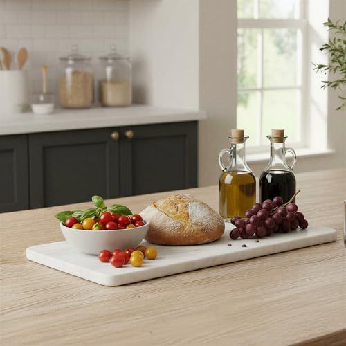 Bloomingville Marble Serving Tray, White - color: Mottled White